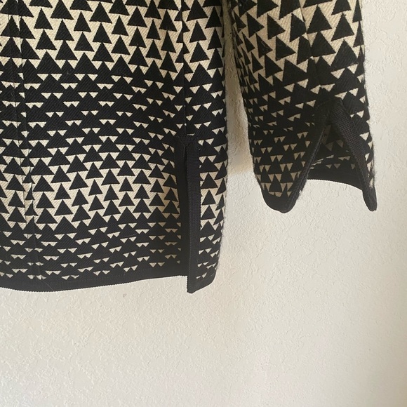 $795 NINA MCLEMORE JACQUARD DIAMOND WOOL BLEND OFFICE SIREN DESIGNER CAR COAT6 - Picture 14 of 15